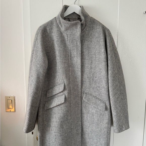 J. Crew Light Gray Pea Coat - Picture 3 of 10